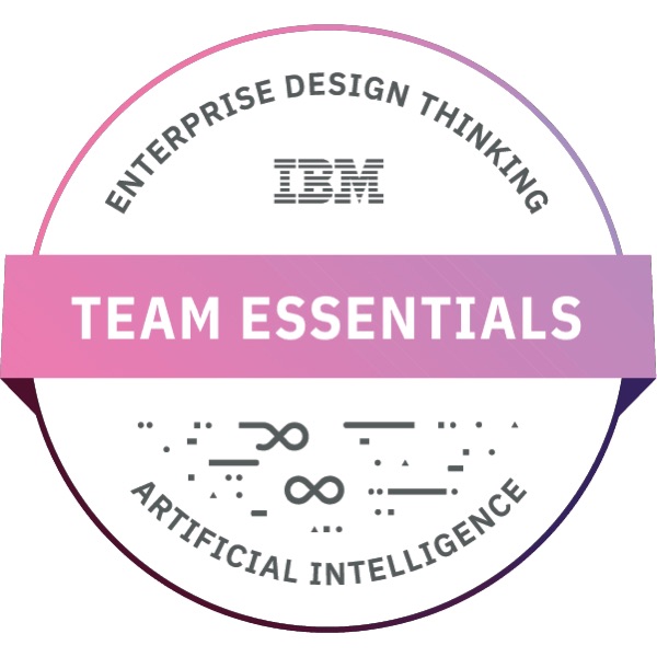 IBM Enterprise Design Thinking Team Essentials for AI badge