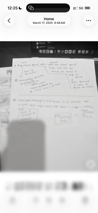 Handwritten interview notes, page 2