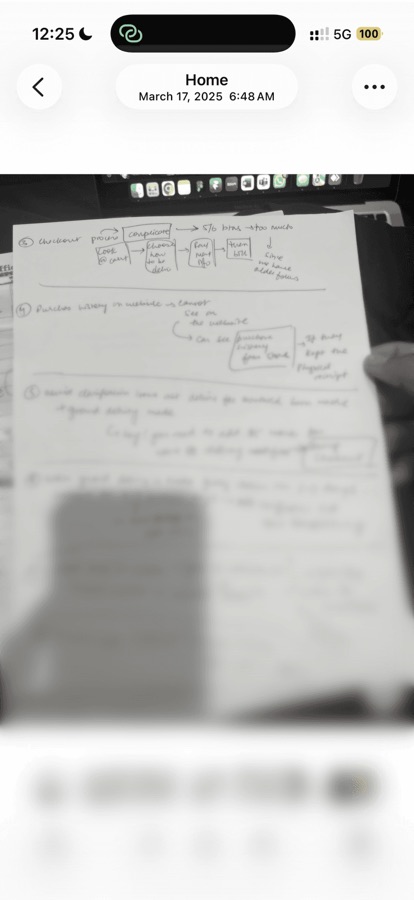 Handwritten interview notes, page 3