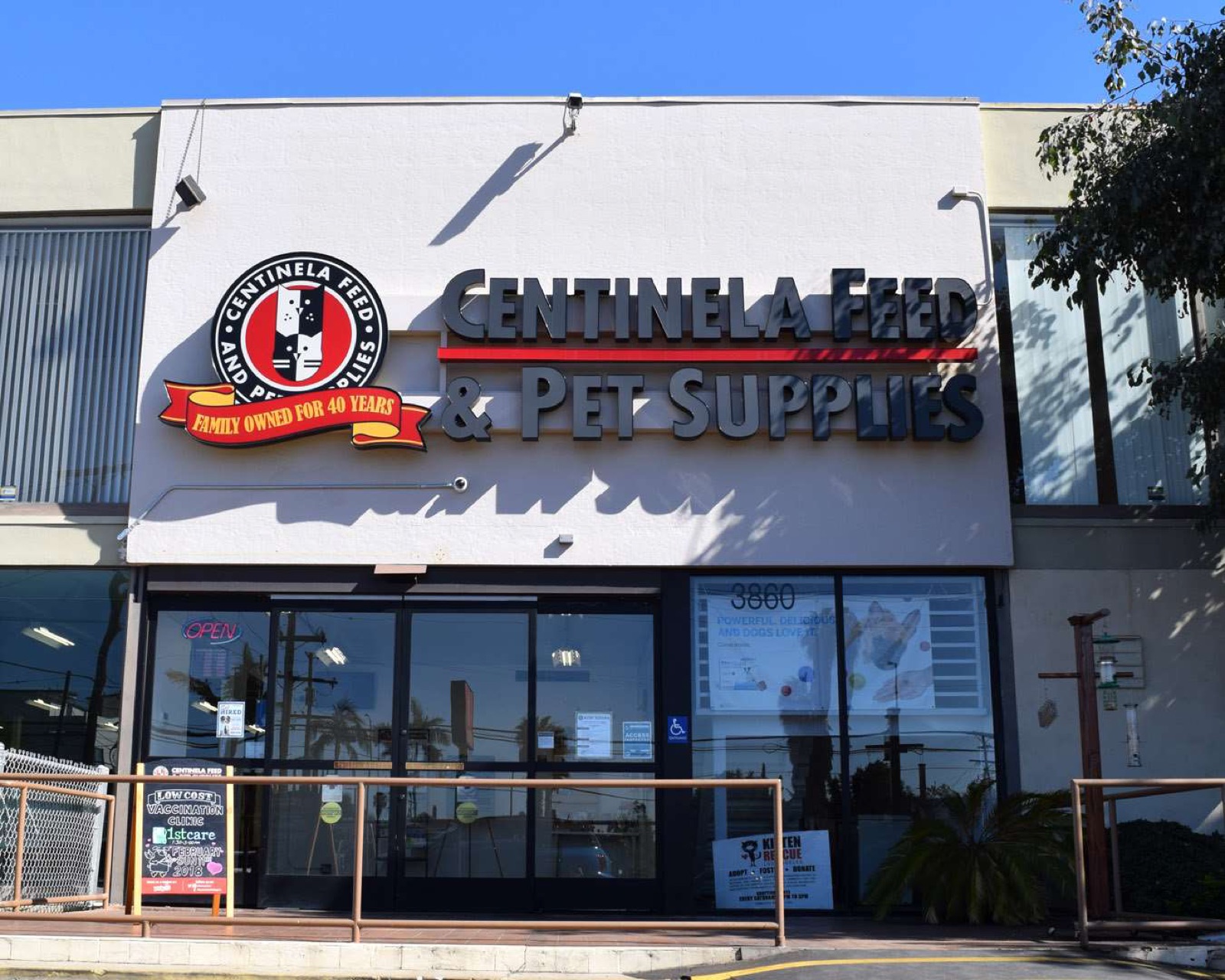 A Centinela Feed and Pet Supplies storefront