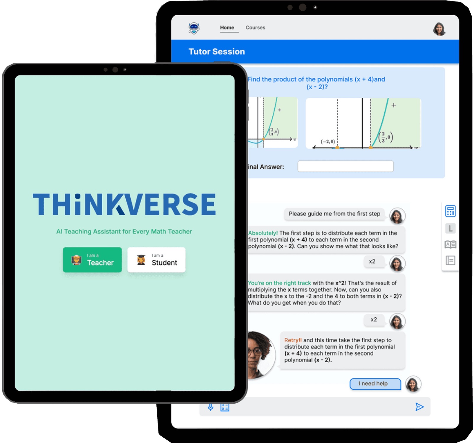Thinkverse on a tablet
